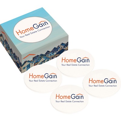 Ceramic Coaster with Custom Packaging - 4 Coaster Set