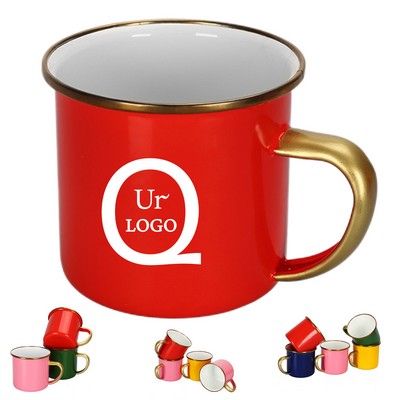 12 Oz Rimmed Enamel Campfire Mug