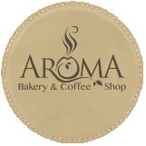 4" Round Light Brown Leatherette Coaster