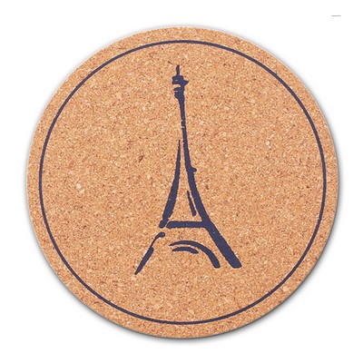 4" Round Natural Cork Coaster