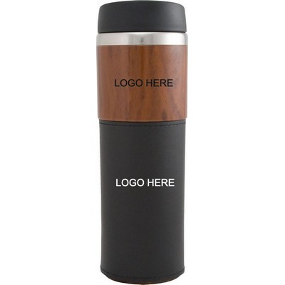 14 Oz. Alta Series Woodgrain Tumbler w/Sleeve