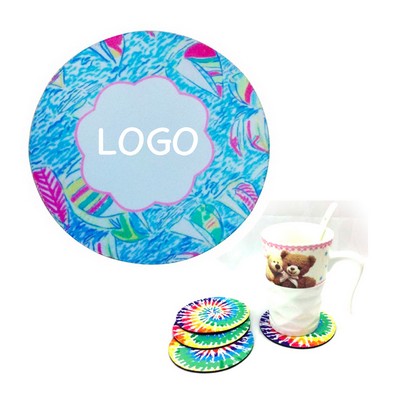 3 3/4" Full Color Printed Neoprene Coaster