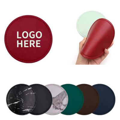 PU Leather Circular Coasters