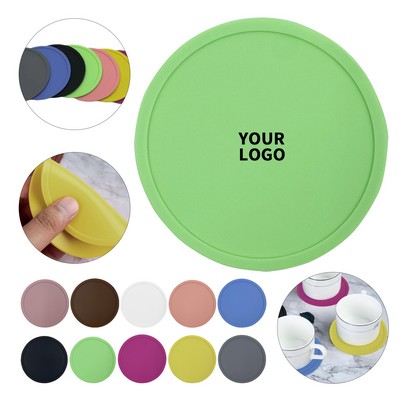 Round Silicone Anti Spill Coaster