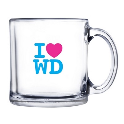 13 oz Warm Beverage Glass Mug (Deep Etch)