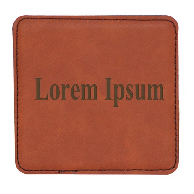 Suave™ Square Coaster w/Lasered Holder (Set of 6)