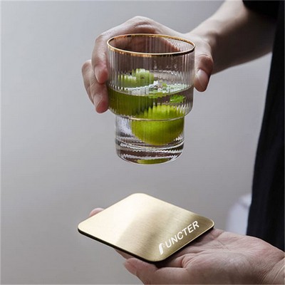 Creative Square Stainless Steel Wind Coaster
