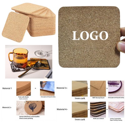 Eco-friendly wooden square coasters