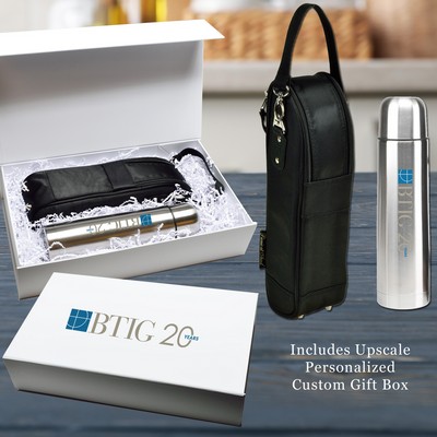 Vacuum Flask & Carrier Gift Box Set