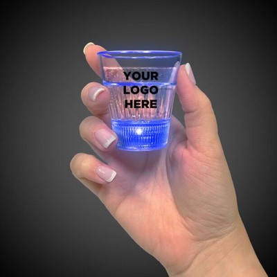Light Up Blue Shot Glass (Full Color Imprint)