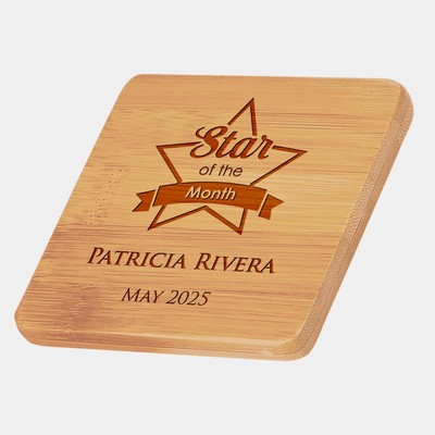 Square Bamboo Coaster Single