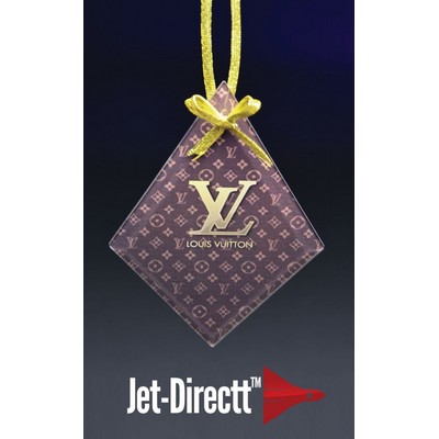 Jade Diamond Ornament w/Jet Directt Imprint