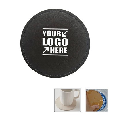 PU Leather Circle Coaster